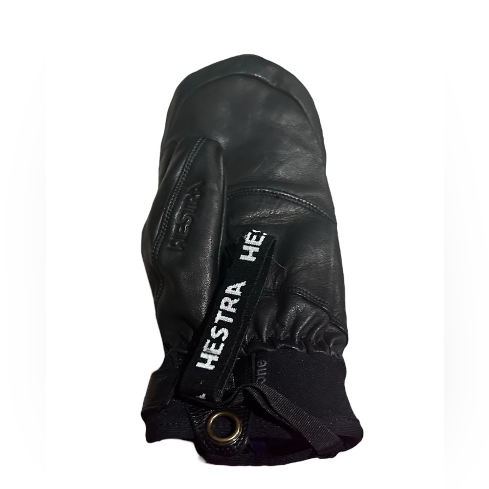 Hestra Men's Freeride Black Leather CZone Mitt Ski Gloves Sz 8. - Picture 4 of 7
